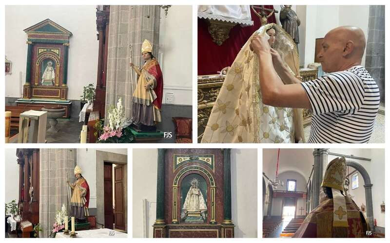 Preparativos en la Iglesia de Los Llanos de cara al día grande de San Gregorio/Francisco Javier Santana.