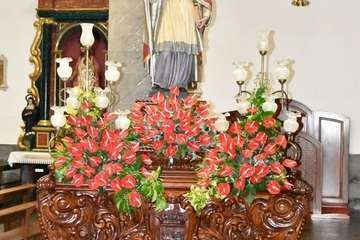 San Gregorio aguarda en el templo para salir en procesión por las calles de Telde/FJS Fotografía.