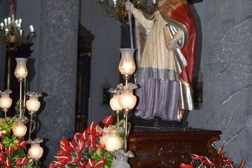San Gregorio aguarda en el templo para salir en procesión por las calles de Telde/FJS Fotografía.