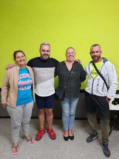 Aridane Montesdeoca, segunda por la izquierda, con los miembros de la nueva directiva/TA.