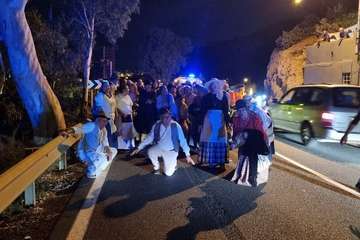 Peregrinación desde el casco de Telde a Jinámar y ofrenda a La Concepción/TA.