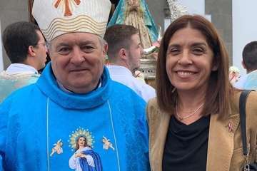 Jinámar se vuelca con su patrona/Antonio Alí y FJS Fotografía.