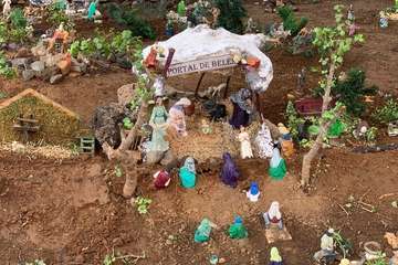 Portal de belén al aire libre en La Garita/TA.