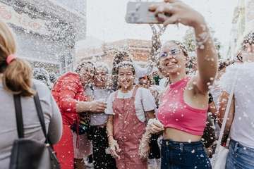 Nieva en Los Llanos de Telde durante la Ruta de los Elfos/TA.
