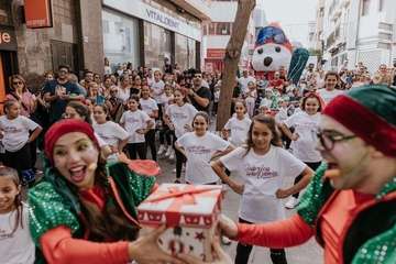 Nieva en Los Llanos de Telde durante la Ruta de los Elfos/TA.