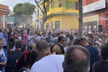 Nieva en Los Llanos de Telde durante la Ruta de los Elfos/TA.