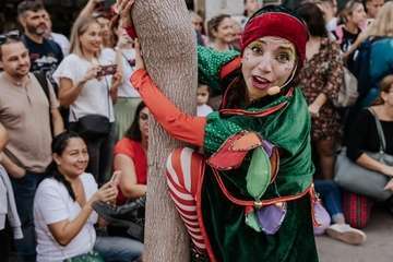 Nieva en Los Llanos de Telde durante la Ruta de los Elfos/TA.