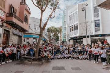 Nieva en Los Llanos de Telde durante la Ruta de los Elfos/TA.