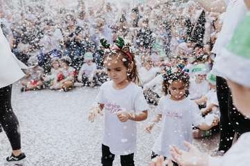 Nieva en Los Llanos de Telde durante la Ruta de los Elfos/TA.