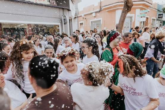 Nieva en Los Llanos de Telde durante la Ruta de los Elfos/TA.