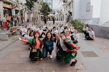 Nieva en Los Llanos de Telde durante la Ruta de los Elfos/TA.
