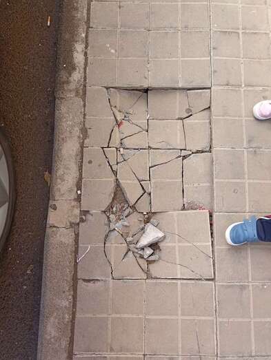 Imagen de las losetas fragmentadas / TA