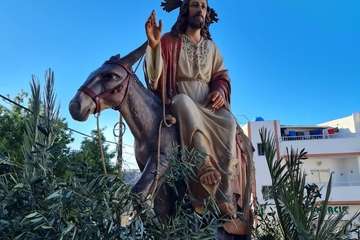Procesión de La Burrita y concierto de música sacra en Lomo Magullo (Telde)/TA e Ildefonso Rodríguez.