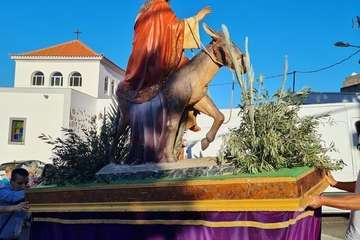 Procesión de La Burrita y concierto de música sacra en Lomo Magullo (Telde)/TA e Ildefonso Rodríguez.