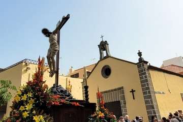 Procesión de la mantilla blanca en Vegueta/Jesús Ruiz Mesa.