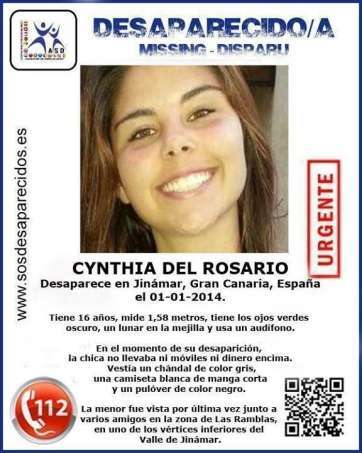 Información que circula por las redes sociales con los datos de la joven de Jinámar (Foto TA)