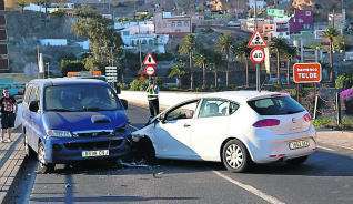 Imagen de archivo de una colisión frontal en Telde (Foto TA)