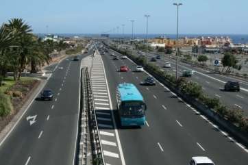Imagen de la autopista GC-1 (Foto TA)