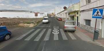 Zona en donde tuvo lugar la paliza, en la carretera general de Melenara (Foto TA)