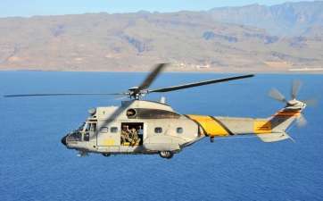 Helicóptero similar al siniestrado en aguas canarias (Foto TA)