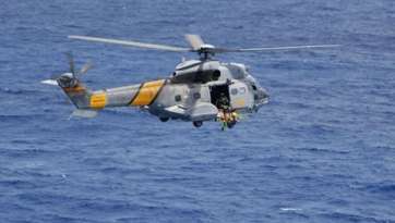 Helicóptero similar al siniestrado (Foto Ministerio de Defensa)