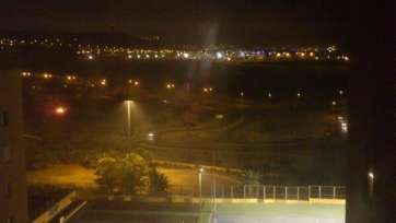 Vista de la zona en donde se desató el incendio desde uno de los edificios próximos (Foto TA)