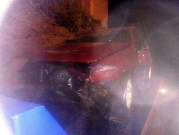 Estado en el que quedó el vehículo (Foto TA)