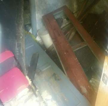 Una de las dependencias de la Casa de la Condesa afectadas por este último incendio (Foto TA)