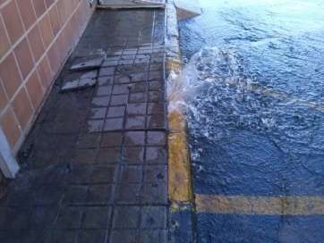 Imagen de la rotura (Foto Antonio Alí)