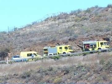 Imagen de archivo de un rescate en la carretera de Lomo Magullo (Foto TA)