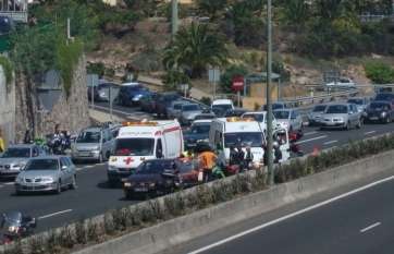 Imagen de archivo de un accidente en la GC-1 (Foto TA)