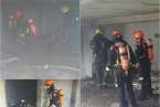 Incendio en una antigua fábrica de bloques (Foto TA)