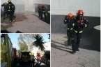 Incendio en una antigua fábrica de bloques (Foto TA)
