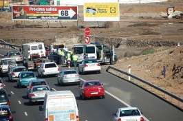 Imagen de archivo de un accidente en la autopista GC-1 (Foto TA)