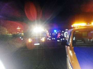 Las unidades de emergencia en la zona del incendio (Foto TA)