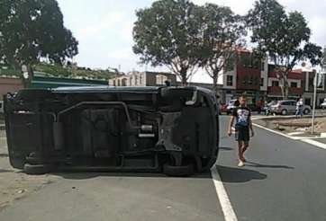 Uno de los vehículos involucrados en el accidente (Foto TA)