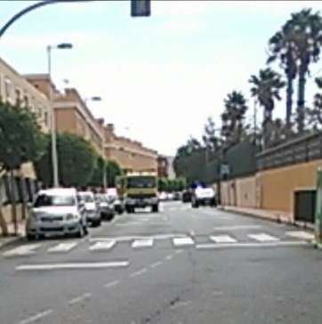 Bobmeros en la calle Mesonero Romano, este miércoles (Foto TA)