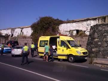 Imagen de archivo de un accidente en una vía de Telde (Foto TA)