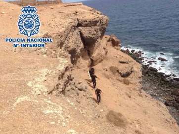 Playa de Telde donde se encontró la droga (Foto cedida)