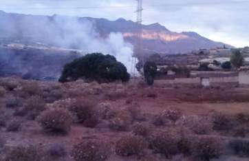 Humareda ocasionada por el incendio (Foto TA)