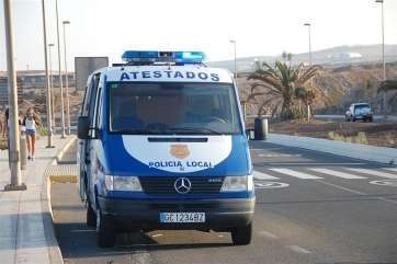 Imagen de archivo de una intervención policial en Telde (Foto TA)