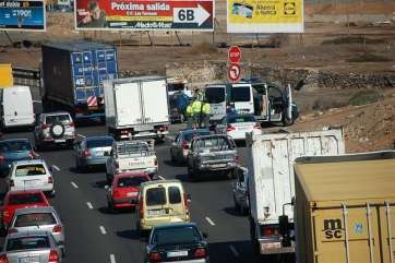 Imagen de archivo de un accidente en la GC-1 (Foto TA)
