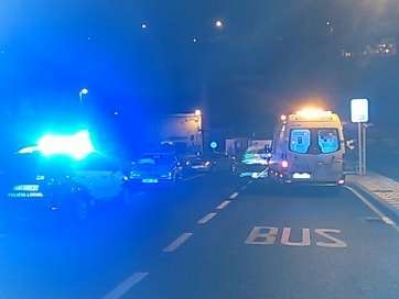 Imagen de accidente de esta madrugada (Foto TA)