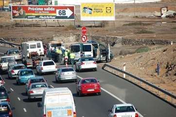 Imagen de archivo de un accidente en la GC-1 (Foto TA)