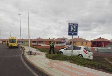 Estado del vehículo tras sufrir la salida de vía (Foto TA)
