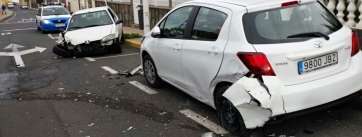 Imagen del accidente acaecido este miércoles en la calle Alhelí (Foto TA)