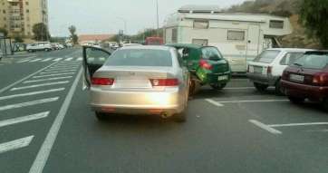 Imagen de archivo de un accidente en Jinámar (Foto TA)