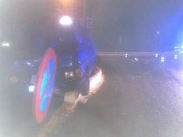 Imagen del suceso ocurrido en la rotonda de Las Tazas (Foto TA)