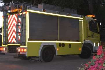 Unidad de Bomberos, esta noche en Telde (Foto TA)