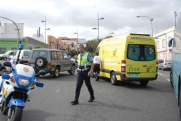 Imagen de archivo de un accidente en la fuente de Telde (Foto TA)